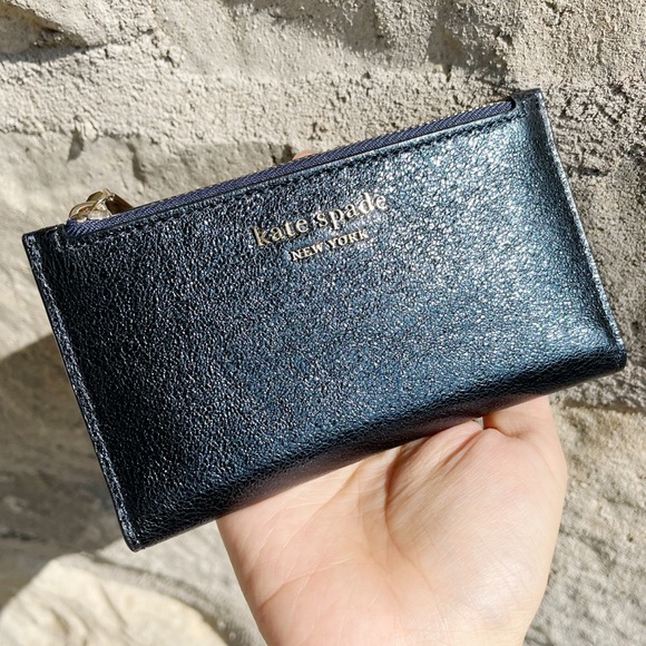 Kate Spade spencer metallic Slim bifold wallet - Picture 3 of 7